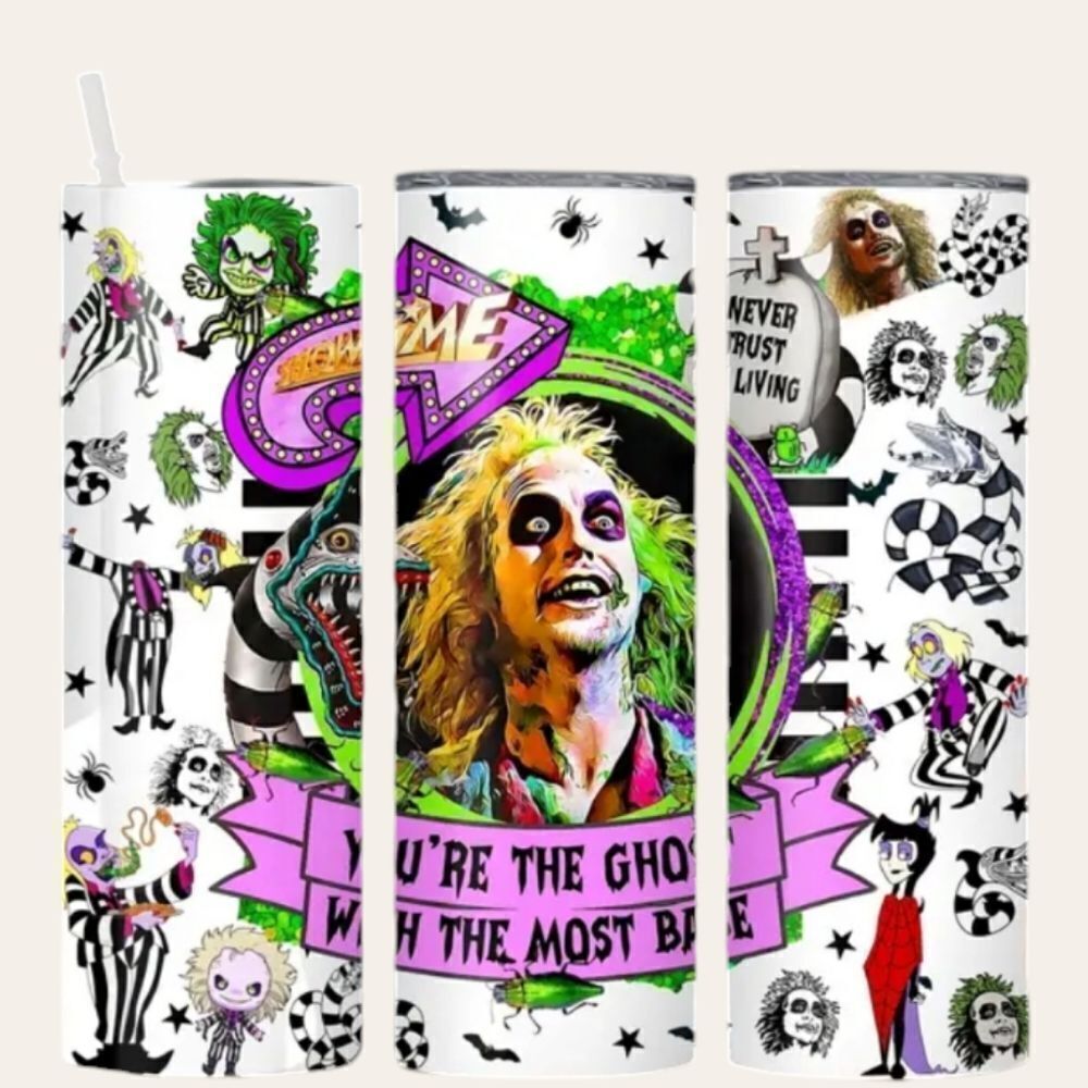 20oz BEETLEJUICE BEETLEJUICE stainless steel tumbler hot cold cup